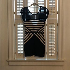Black and white body con dress